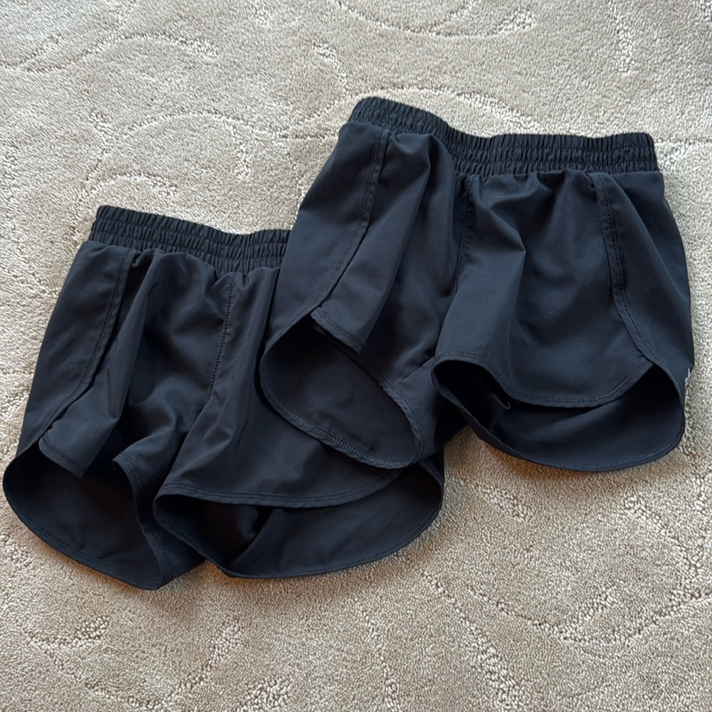 Girls All In Motion Black Running Workout Athletic Shorts, Size M 8